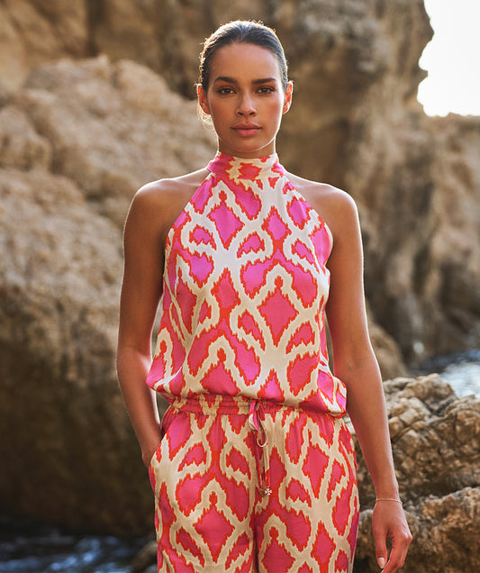 Top halter disco spark - print
