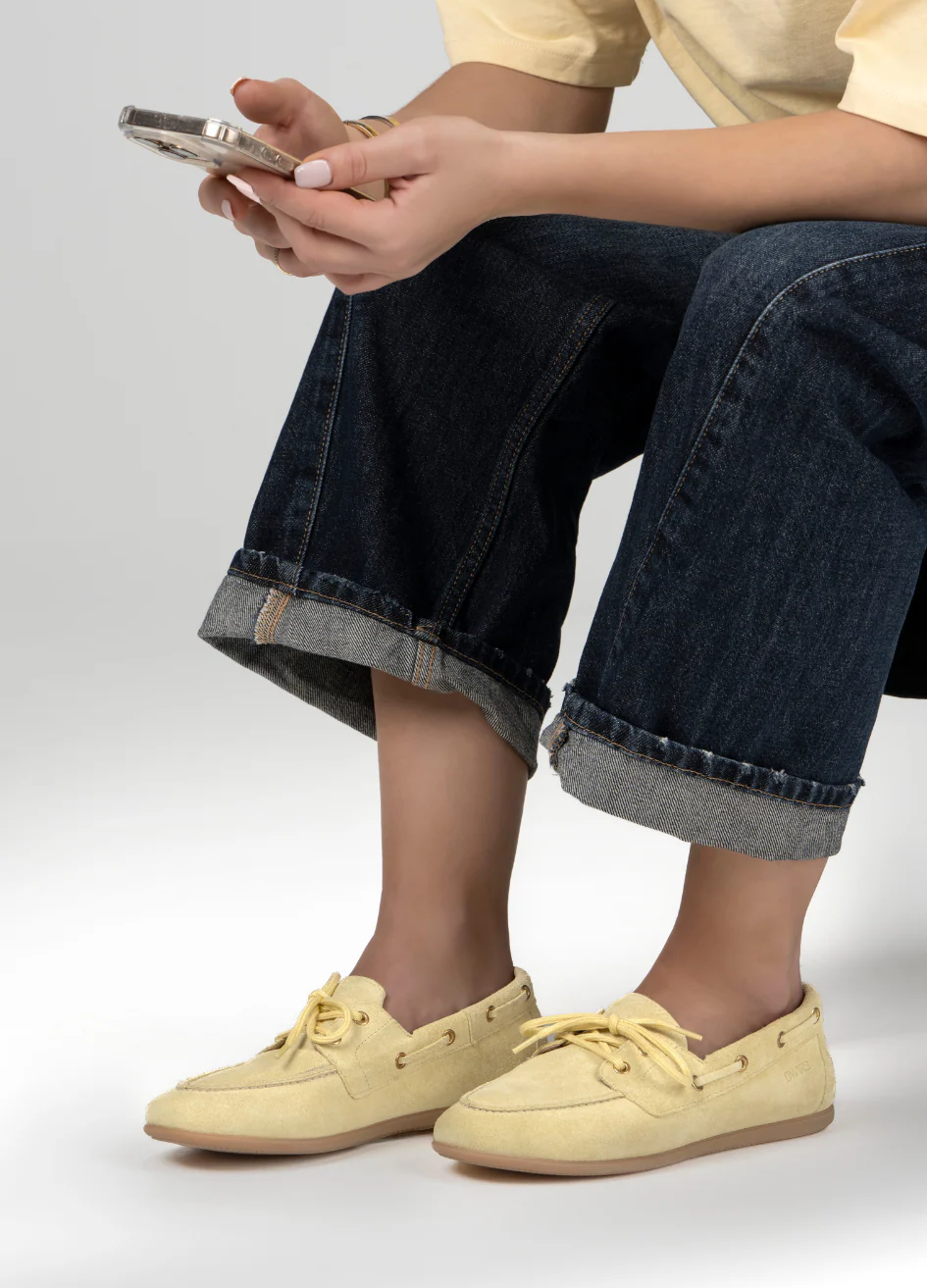 LATTY mocassins - lichtgeel
