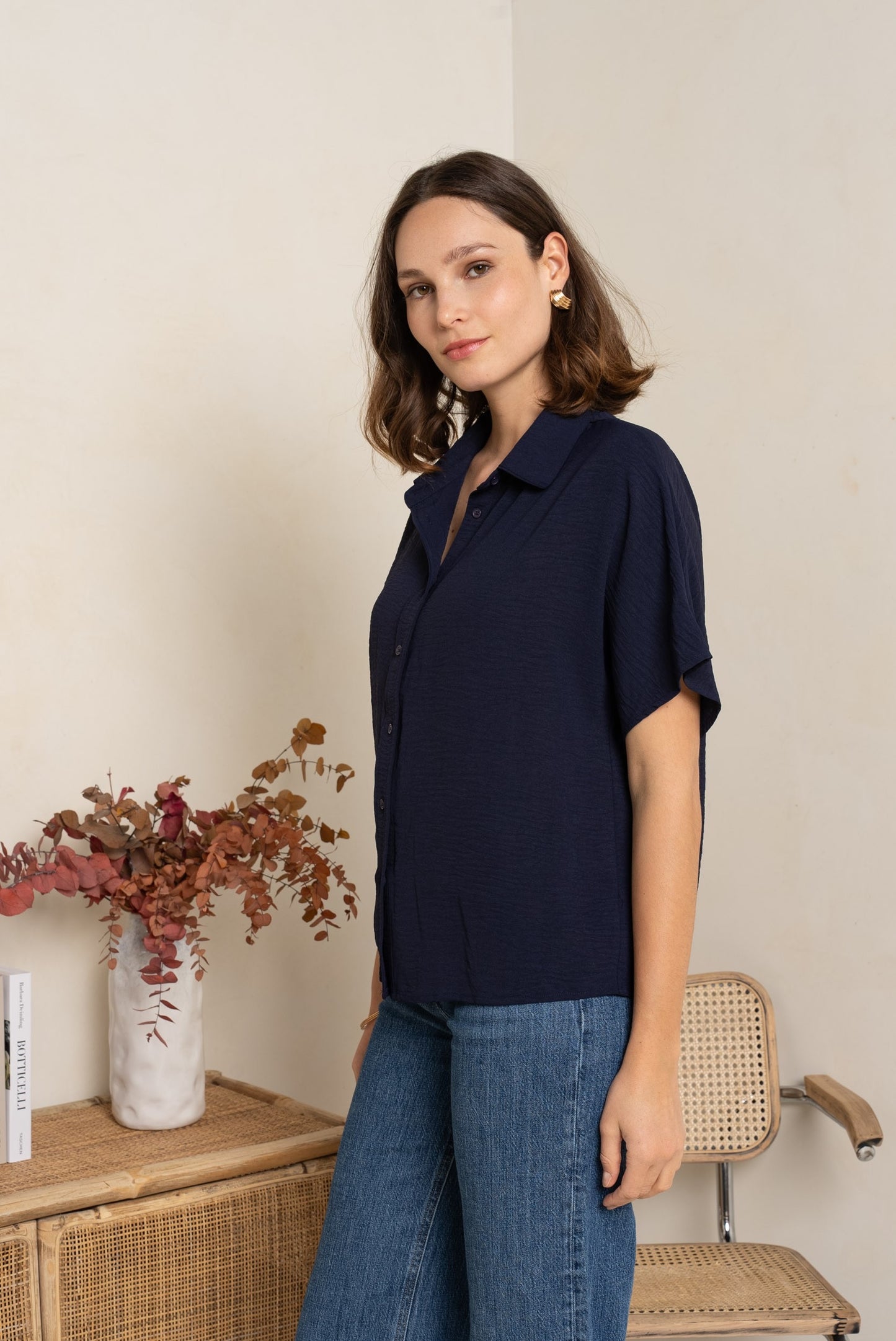 Basic blouse KM - marine