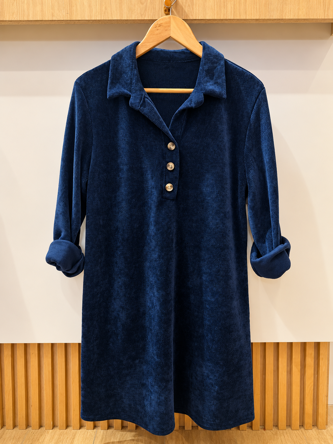 Kleedje rib - donkerblauw