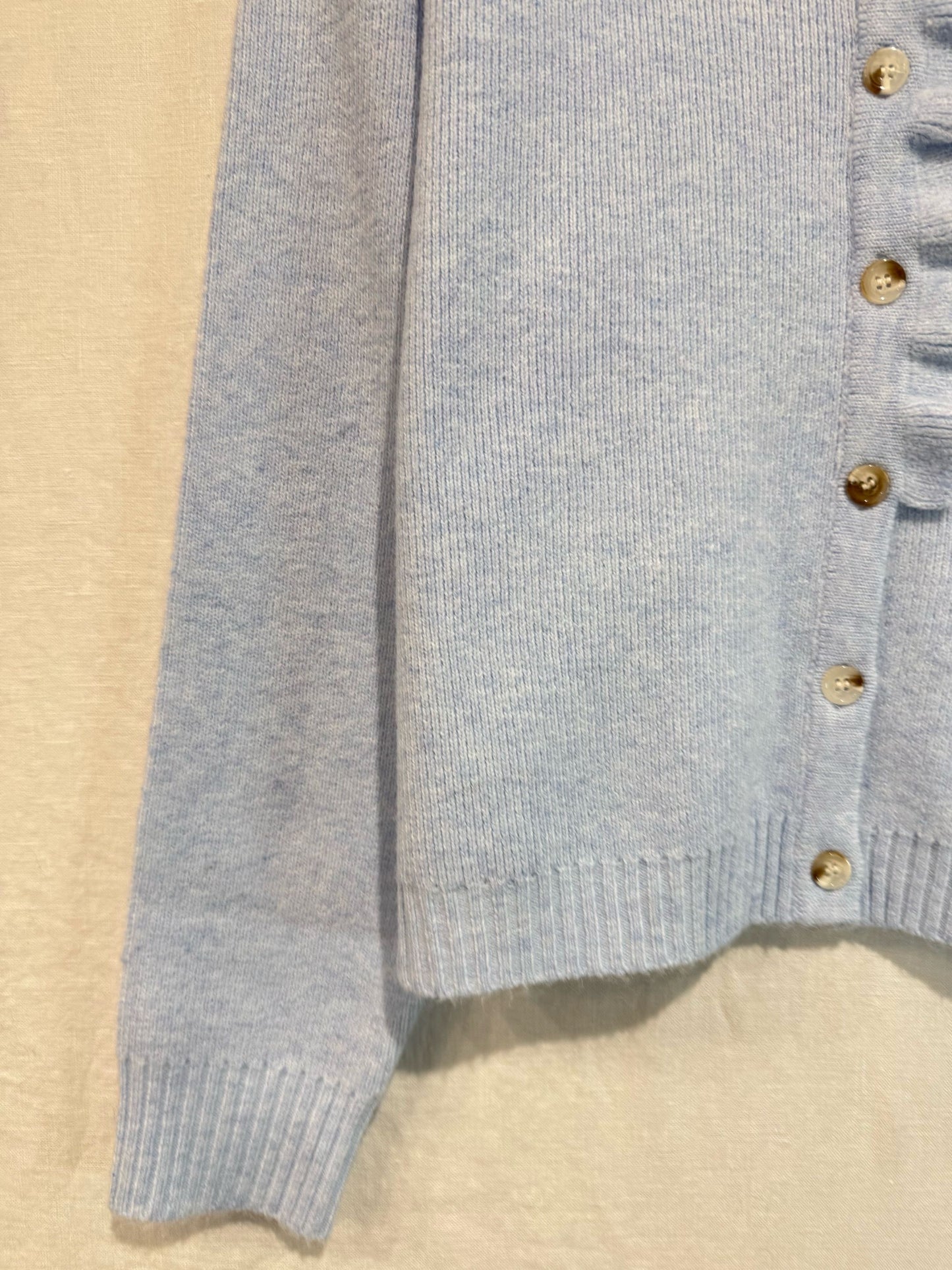 Gilet knoopsluiting frul - lichtblauw