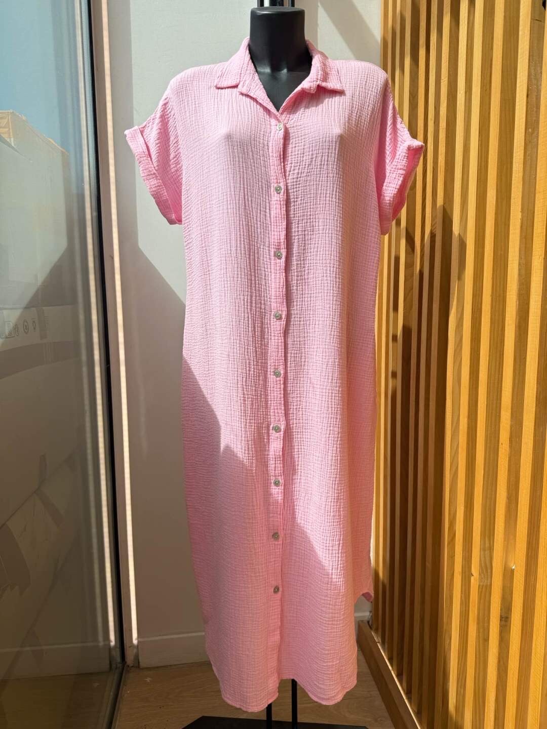 Tetra maxi jurk - roze