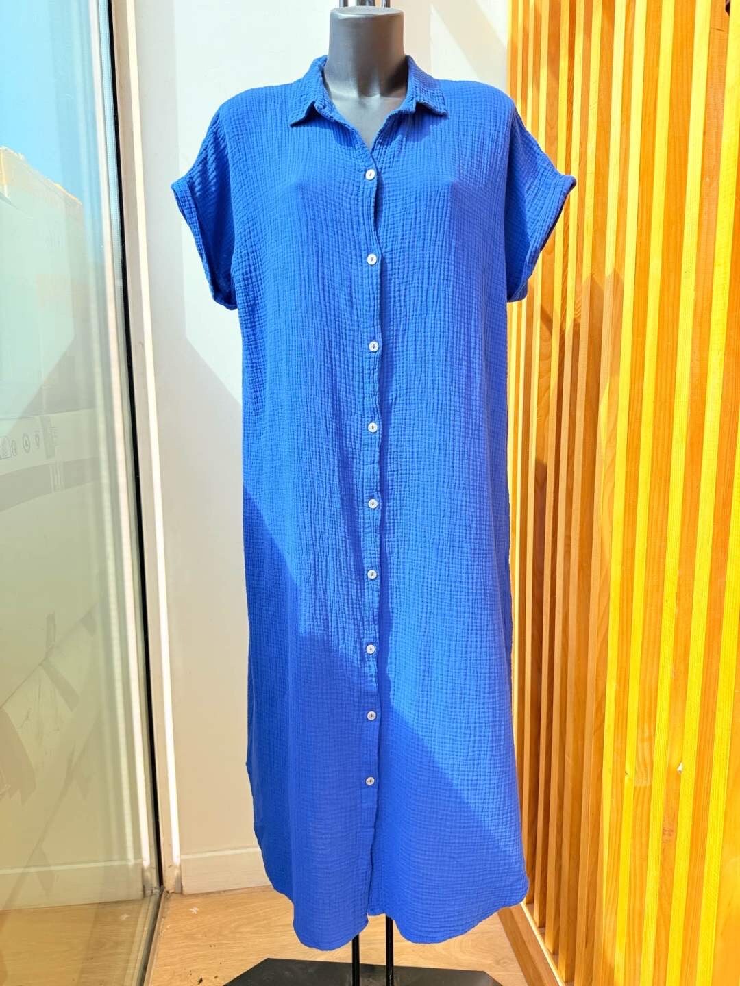 Tetra maxi jurk - blue royal