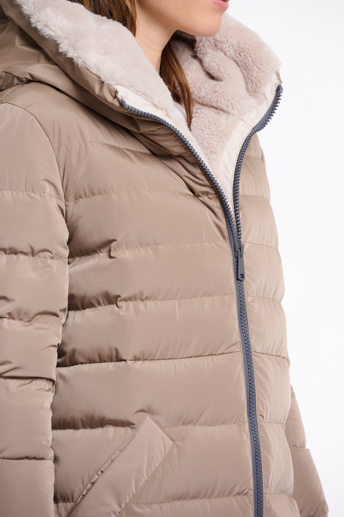 Keilafur hooded coat - Toffee