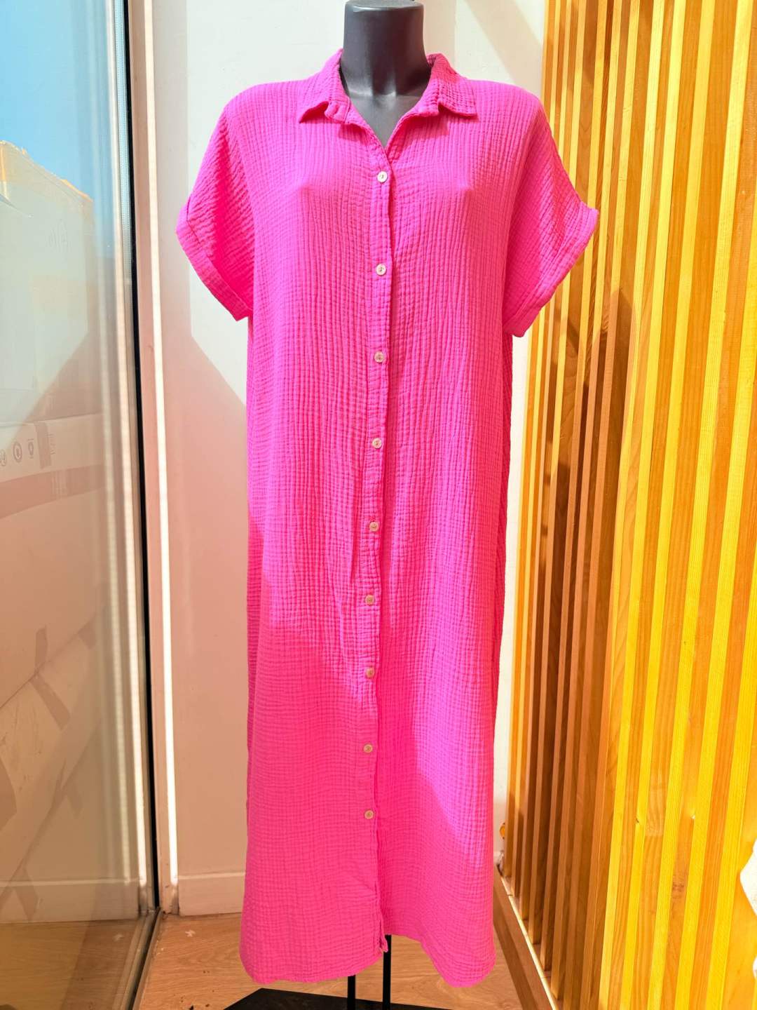 Tetra maxi jurk - fuschia