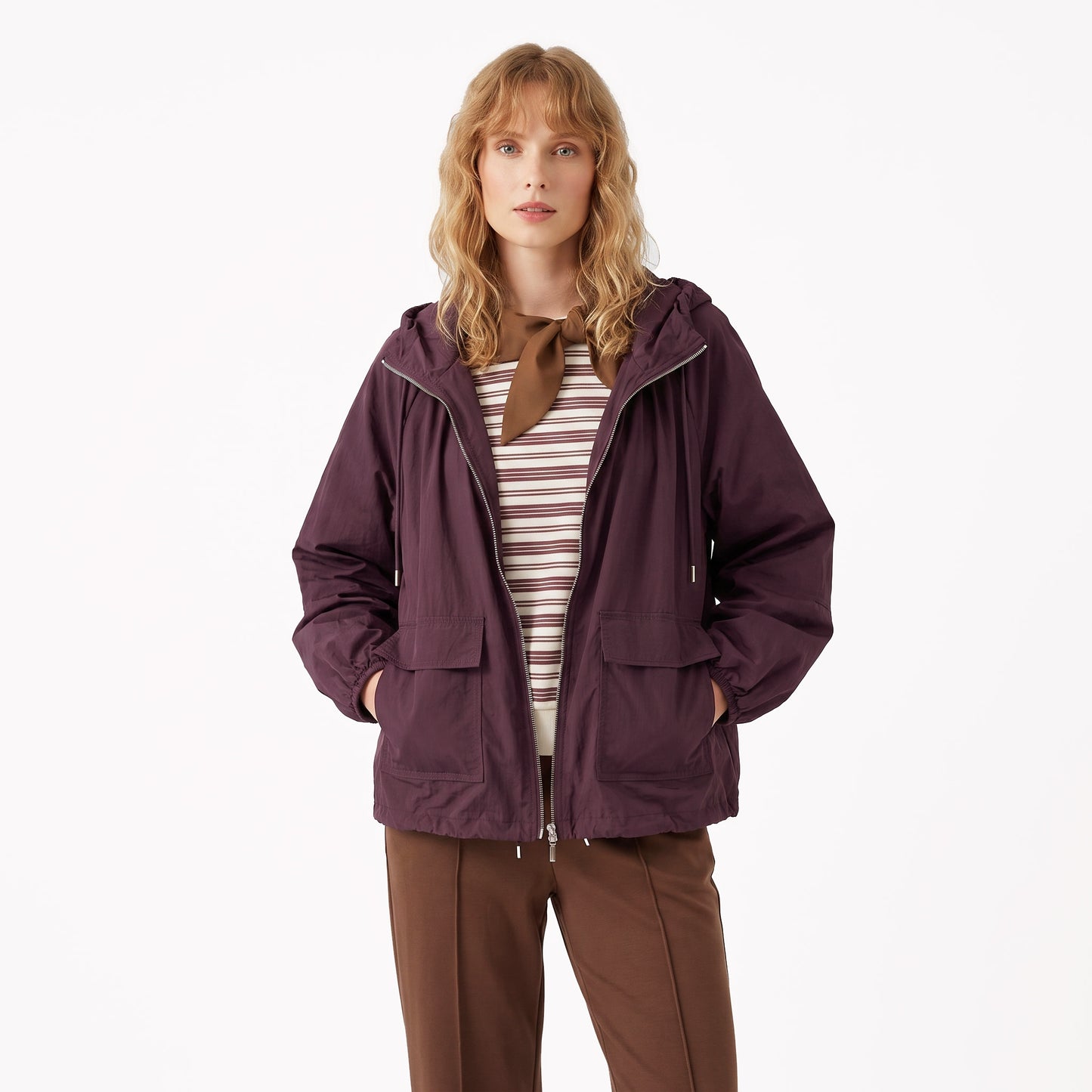 regenjacket - aubergine