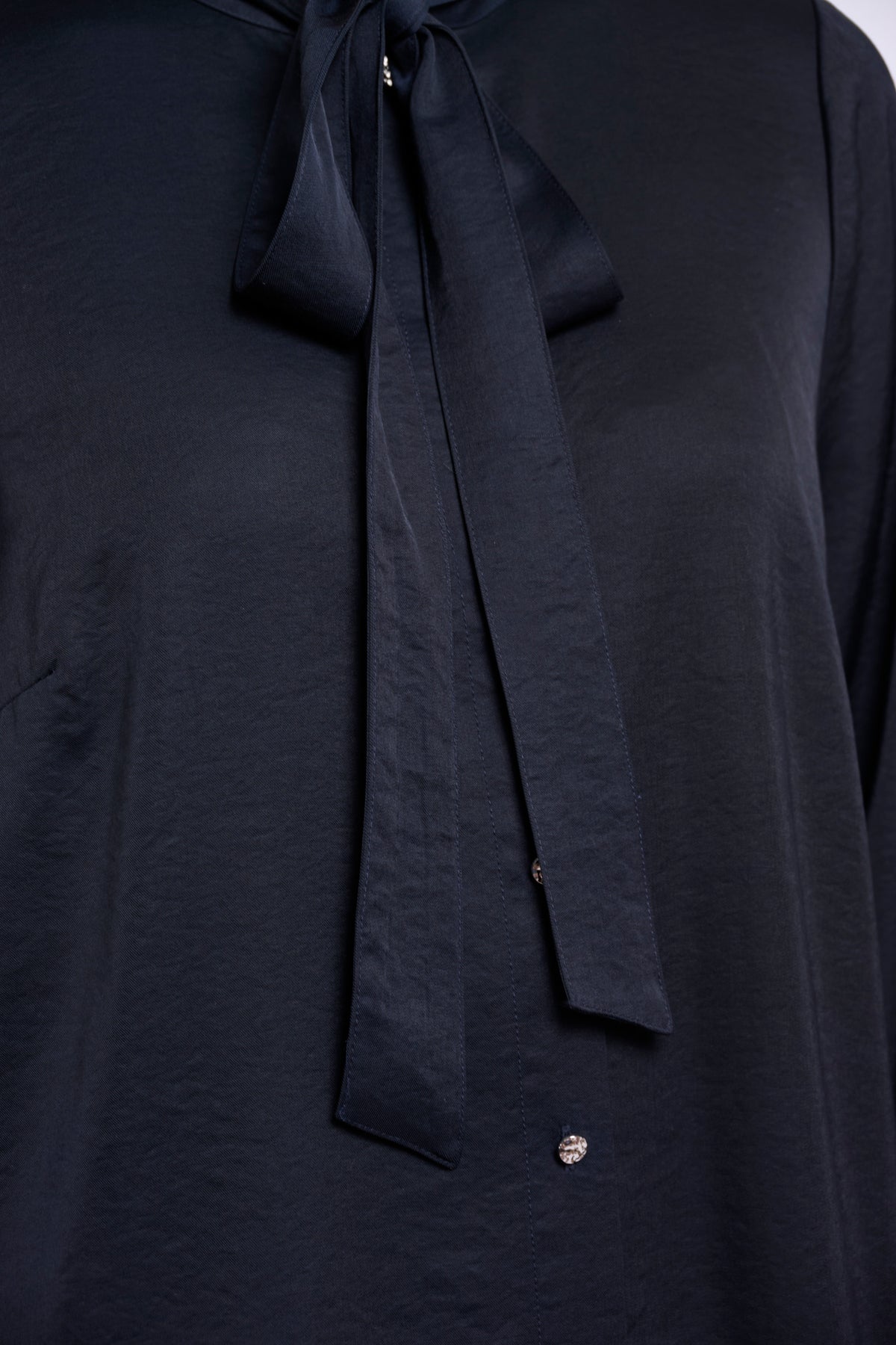Roelien plisé dress - donkerblauw