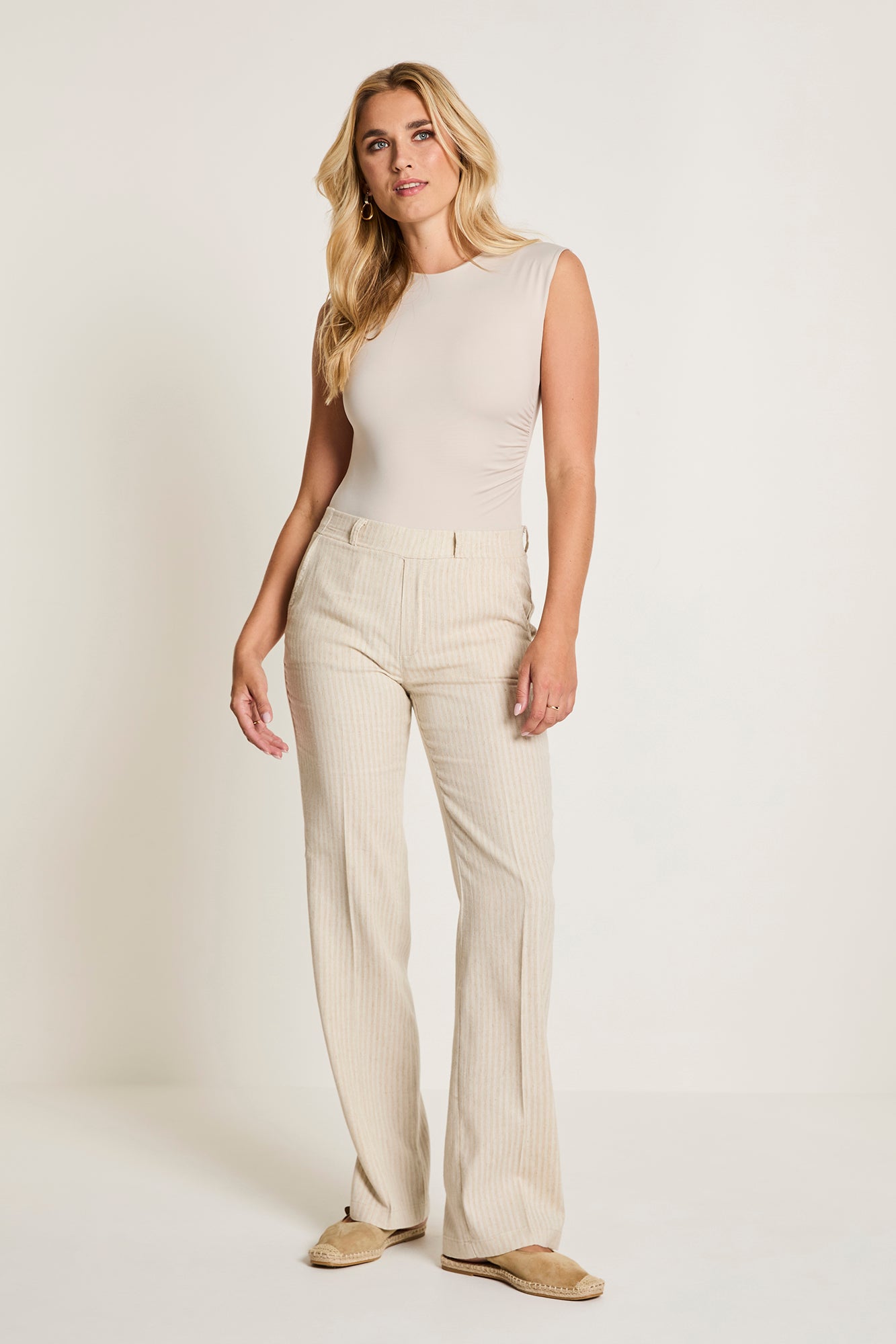 Hannah (Para Mi) striped linnen - sand