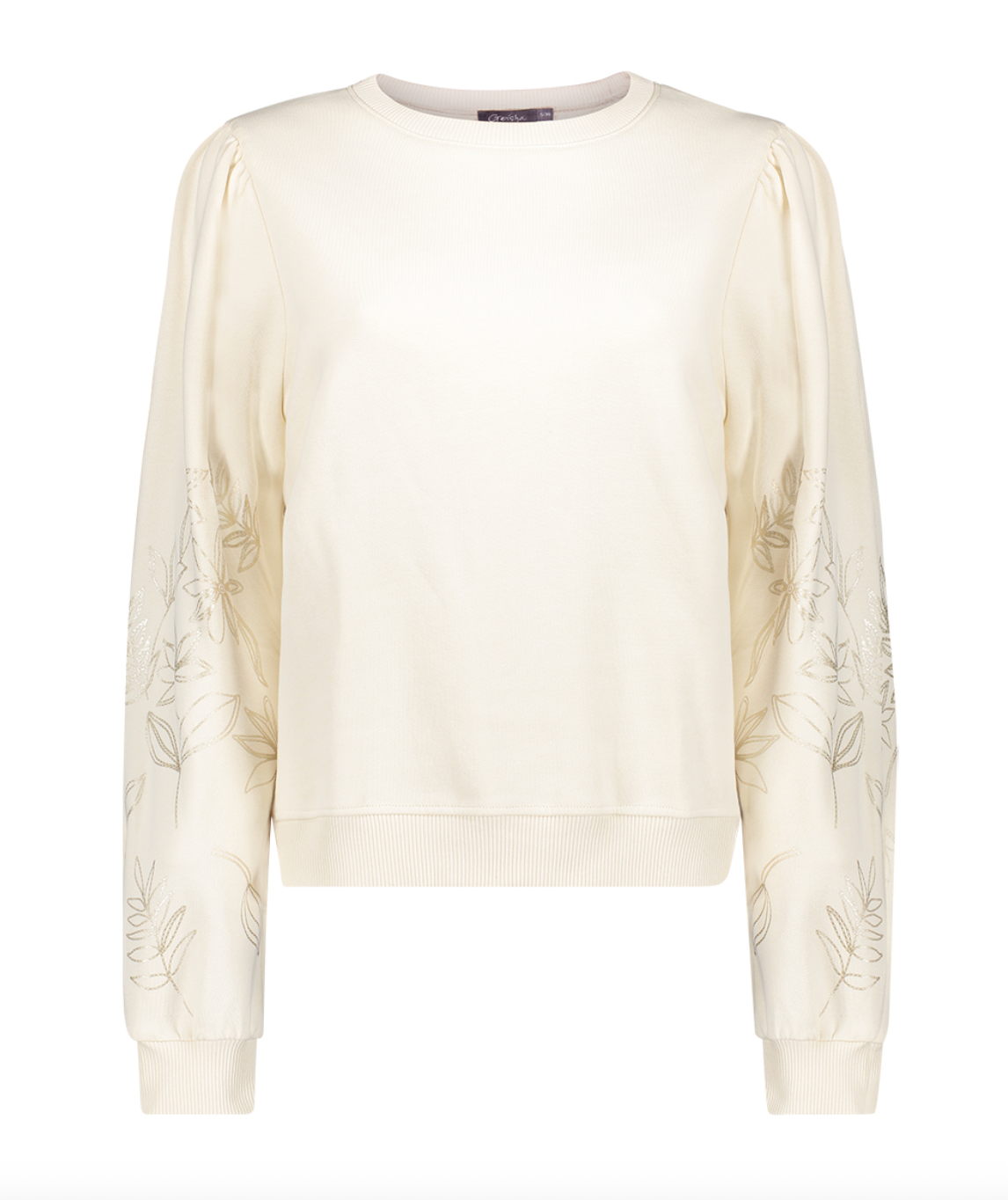 Sweat gold sleeve - crème