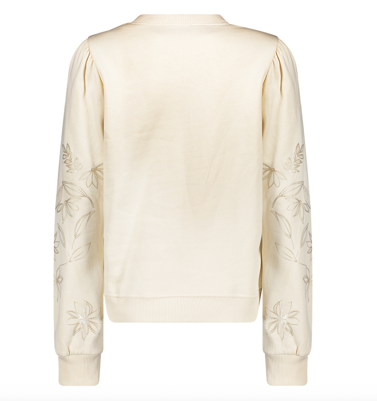 Sweat gold sleeve - crème