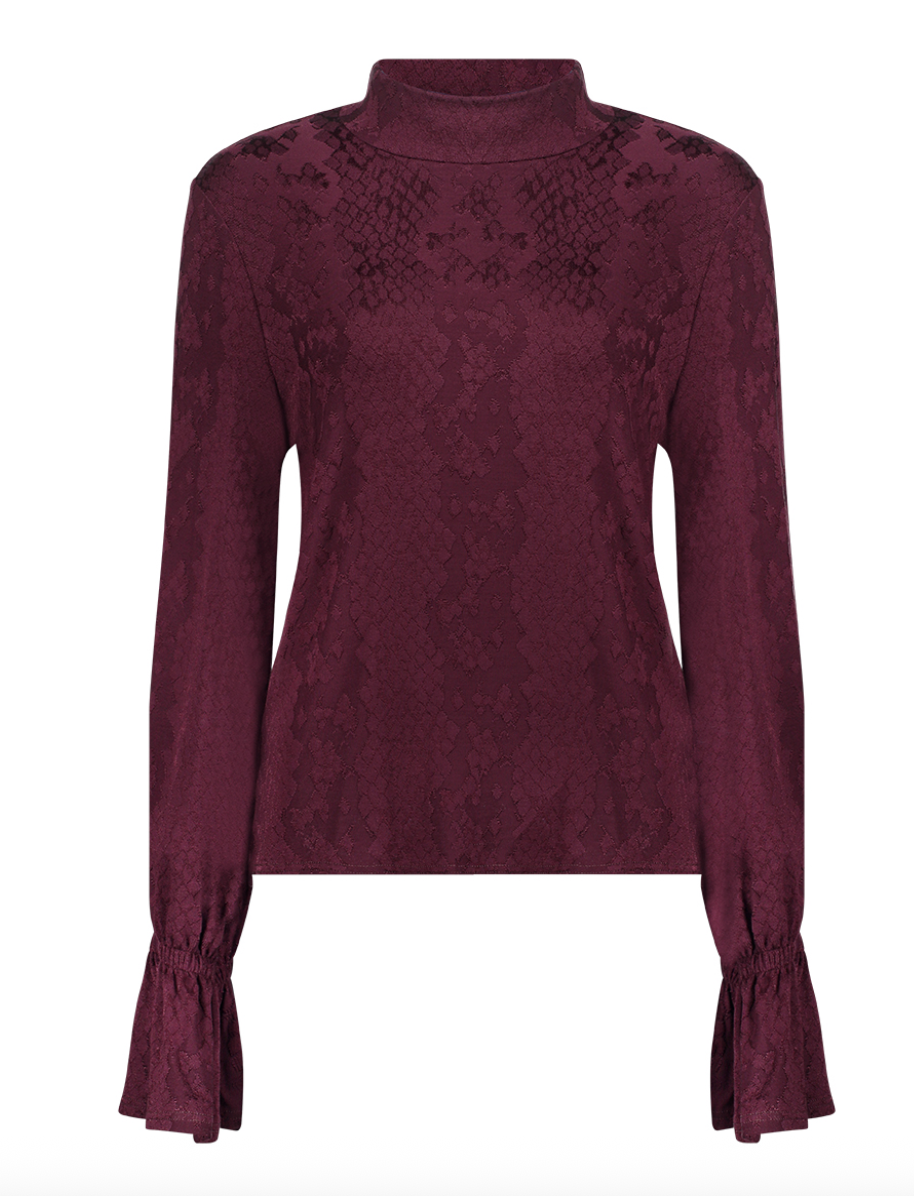Snake top - bordeaux