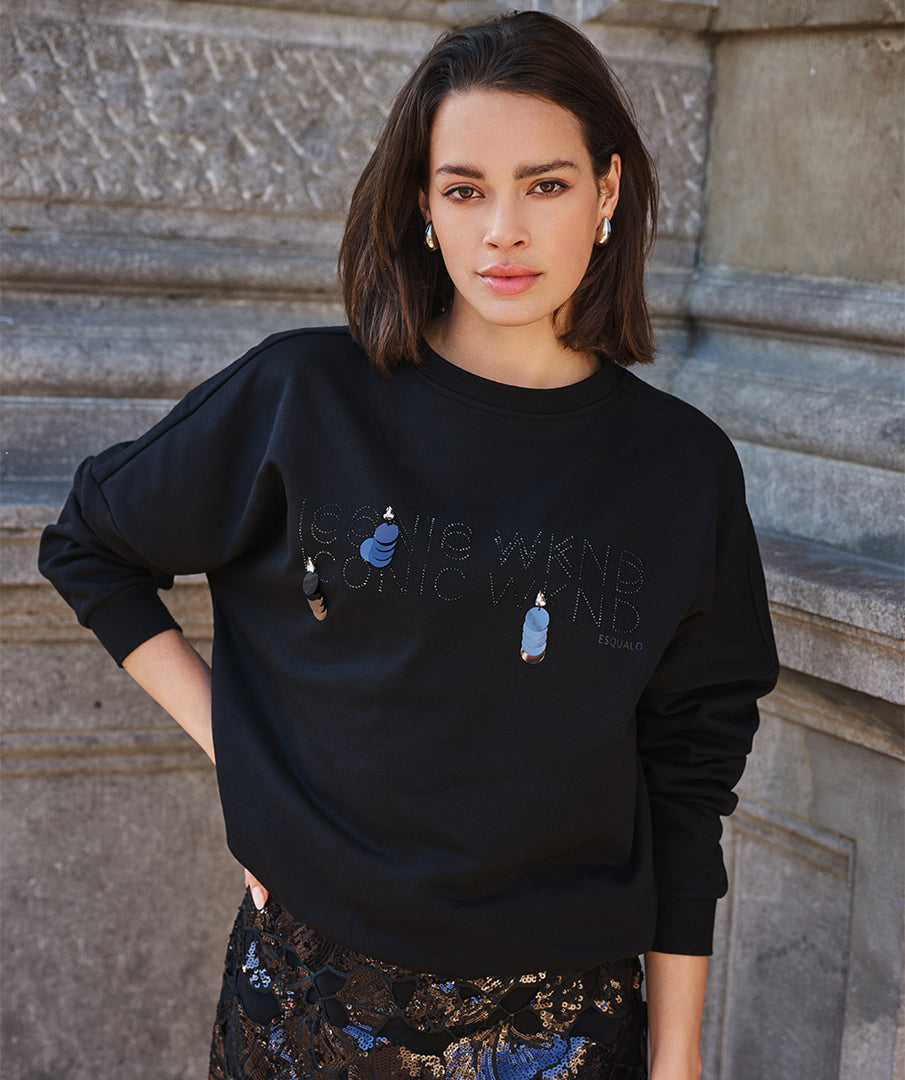 05718 sweater iconic weekend - black