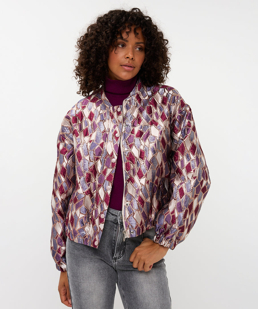 19700 jacket bomber metallic - print