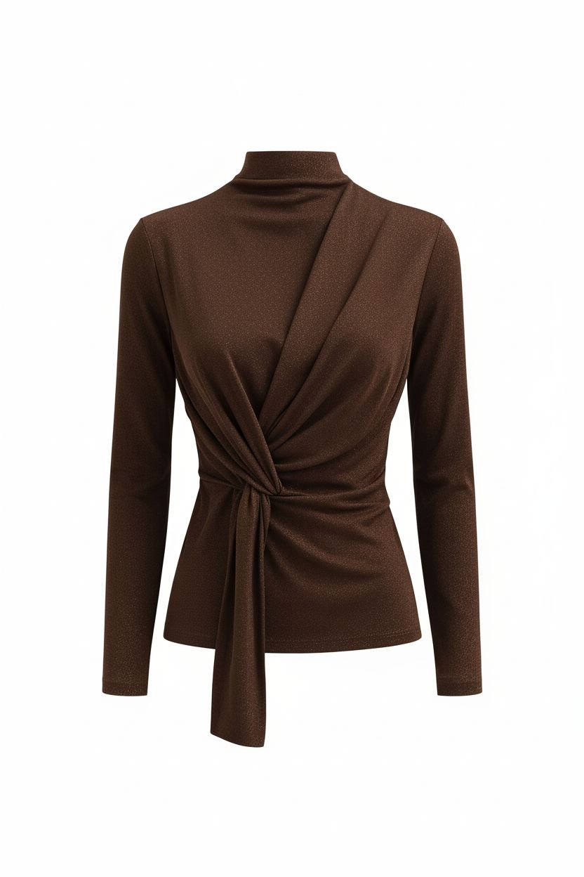 wrap top - chocolade