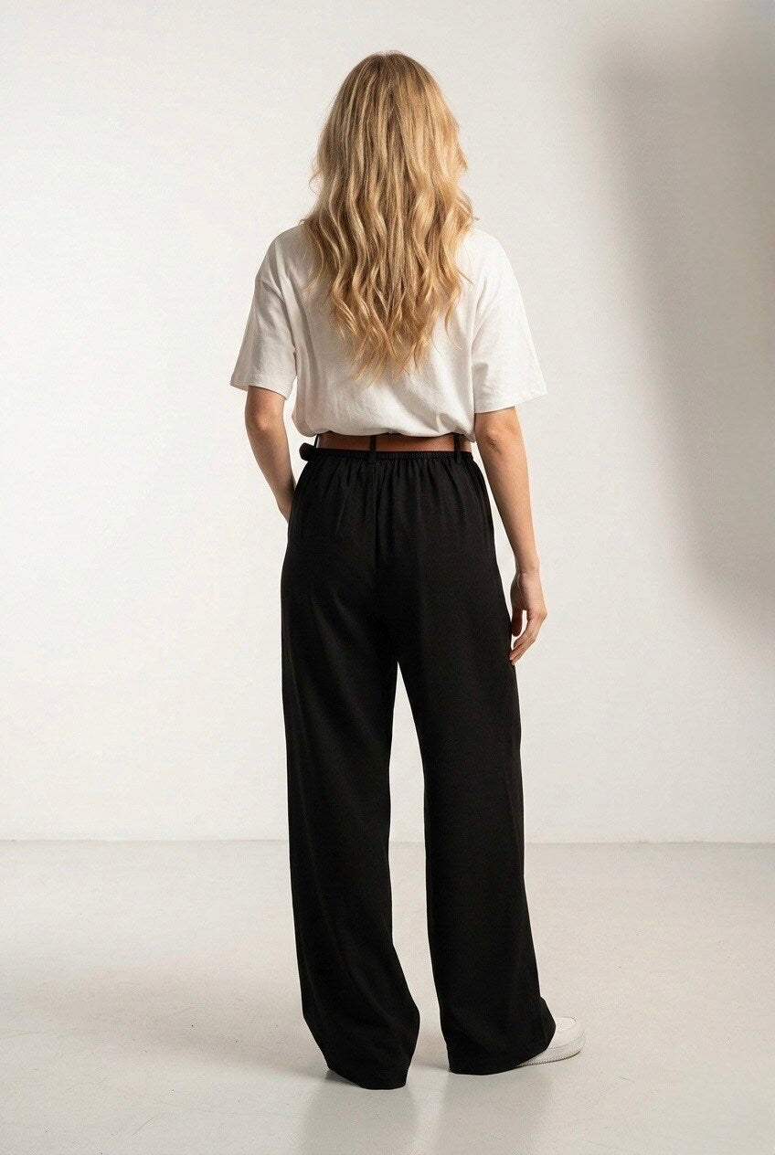 Broek wijde pijpen - zwart