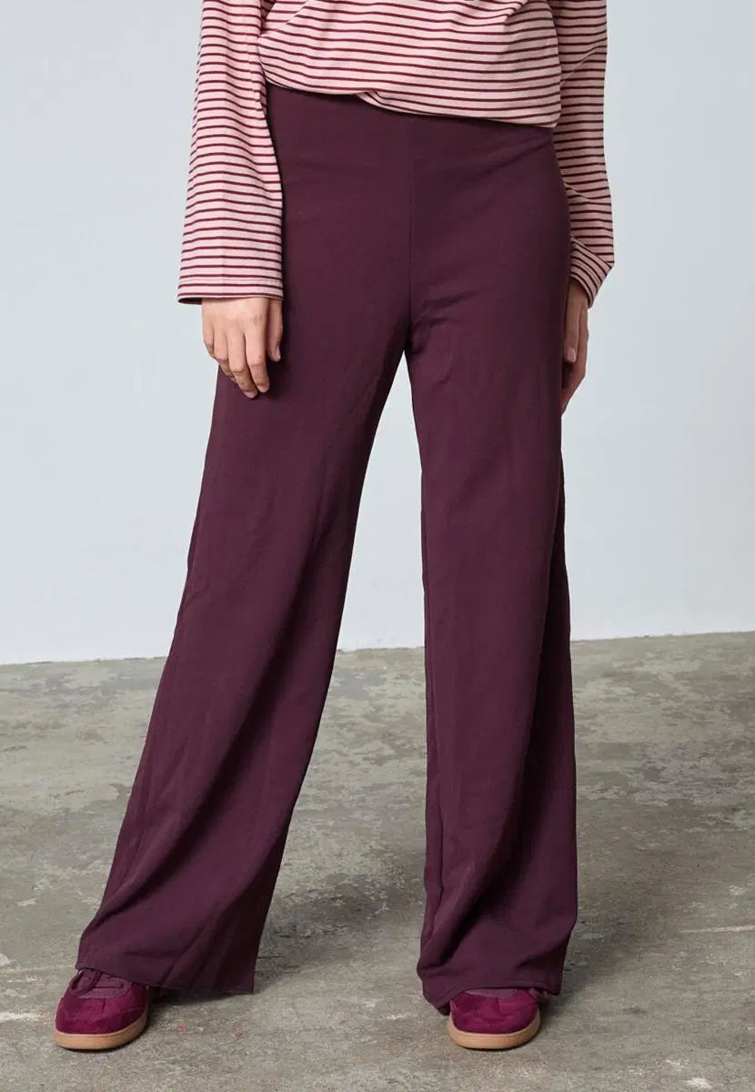 Broek op rekker - burgundy