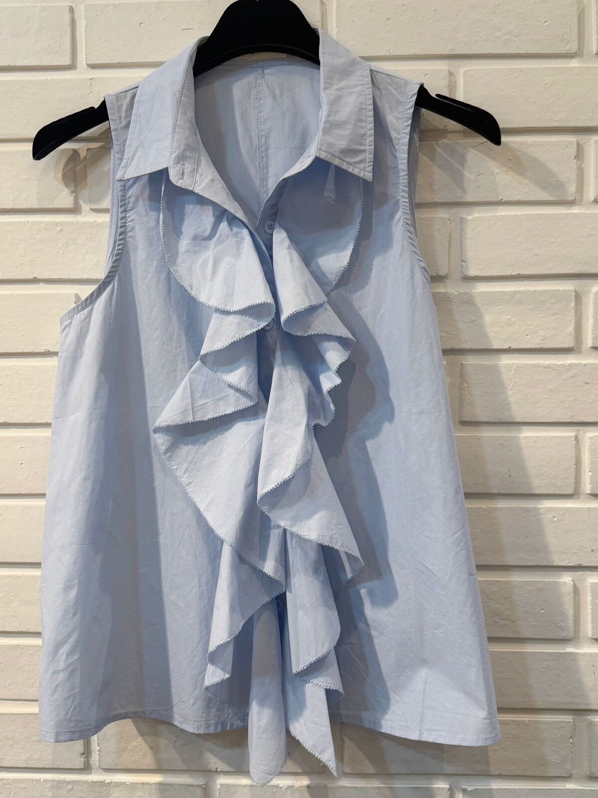 Camille Cascade Blouse - lichtblauw